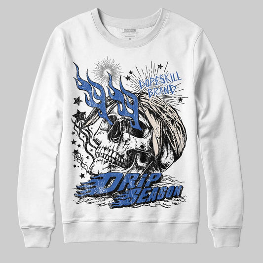 Jordan 1 Low Travis Scott x Fragment DopeSkill Sweatshirt Drip Season Graphic Streetwear - White
