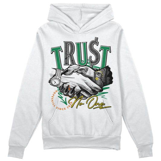 Green Sneakers DopeSkill Hoodie Sweatshirt Trust No One Graphic Streetwear - White