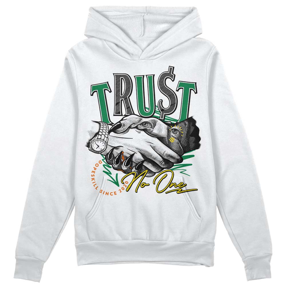 Green Sneakers DopeSkill Hoodie Sweatshirt Trust No One Graphic Streetwear - White