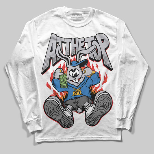Grey Sneakers DopeSkill Long Sleeve T-Shirt At The Top Graphic Streetwear - White