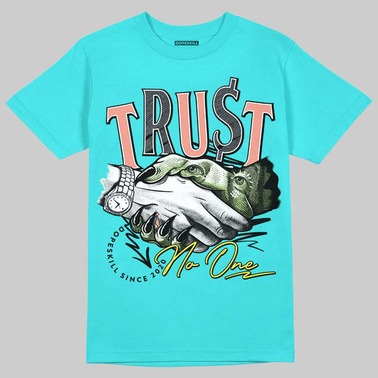 New Balance 9060 “Cyan Burst” DopeSkill Virtual Blue T-Shirt Trust No One Graphic Streetwear