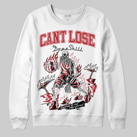 Jordan 5 Retro Fire Red Black Tongue (2025) DopeSkill Sweatshirt Cant Lose Graphic Streetwear - White