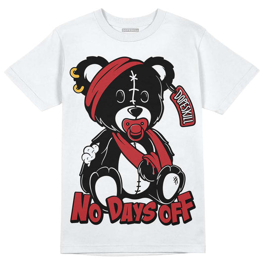 Jordan 12 “Red Taxi” DopeSkill T-Shirt Hurt Bear Graphic Streetwear - White