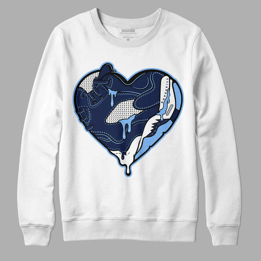 Jordan 5 Midnight Navy DopeSkill Sweatshirt Heart Jordan 5 Graphic Streetwear