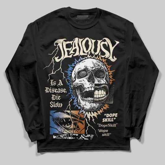 Jordan 17 Retro Low SP Infinite Archives DopeSkill Long Sleeve T-Shirt Jealousy Graphic Streetwear - Black