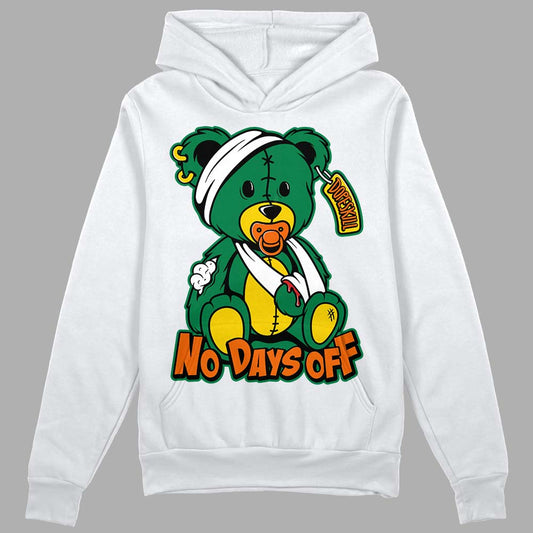 Green Sneakers DopeSkill Hoodie Sweatshirt Hurt Bear Graphic Streetwear - White