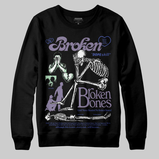 Jordan 1 Retro Low OG Zion Williamson Voodoo Alternate DopeSkill Sweatshirt Broken Bones Graphic Streetwear - Black