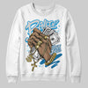 Jordan 4 Retro Military Blue DopeSkill Sweatshirt Always Ballin' Graphic Streetwear - White