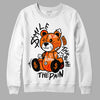 Orange, Black & White Sneakers DopeSkill Sweatshirt Smile Through The Pain Graphic Streetwear - White