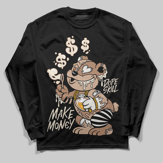 Jordan 4 Retro Cozy Girl DopeSkill Long Sleeve T-Shirt Make Money Graphic Streetwear - Black