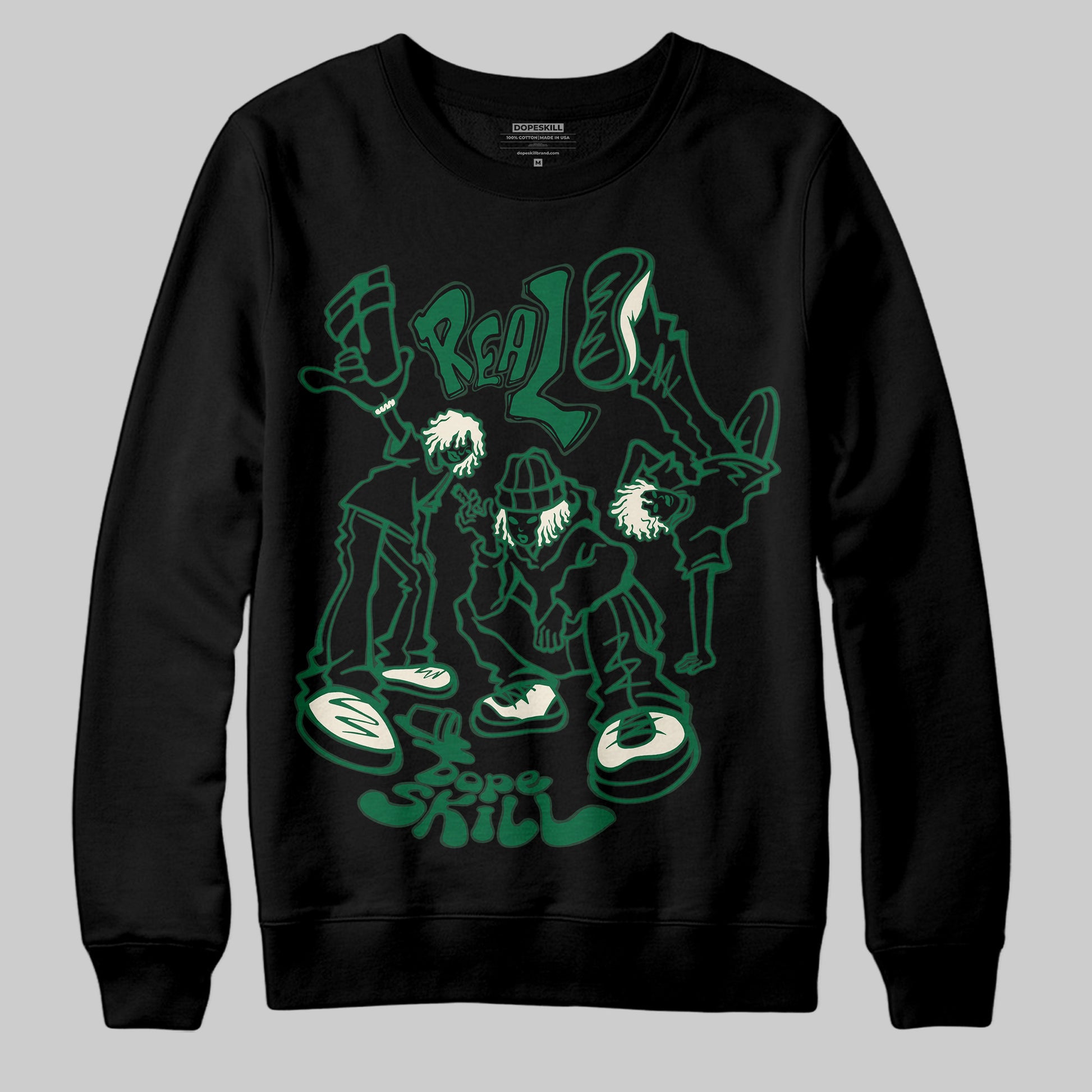 Jordan 13 GS “Pine Green” DopeSkill Sweatshirt Real Y2K Players Graphic Streetwear - Black