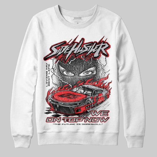 Grey Sneakers DopeSkill Sweatshirt New Side Hustler Graphic Streetwear - White