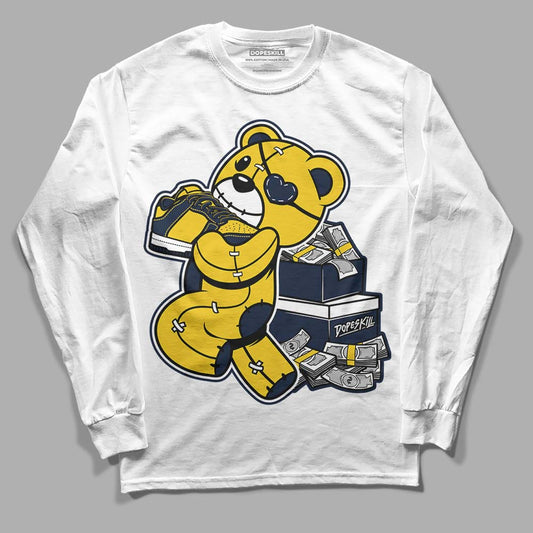 Dunk Low Vintage “Michigan” DopeSkill Long Sleeve T-Shirt Bear Steals Sneaker Graphic Streetwear - WHite