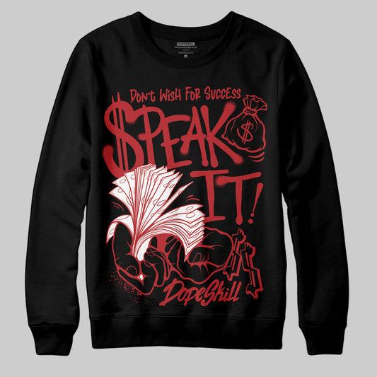 Jordan 12 Retro Flu Game (2025) DopeSkill Sweatshirt Speak It Graphic Streetwear - Black