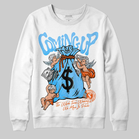 Dunk Low Futura University Blue DopeSkill Sweatshirt Money Bag Coming Up Graphic Streetwear - WHite