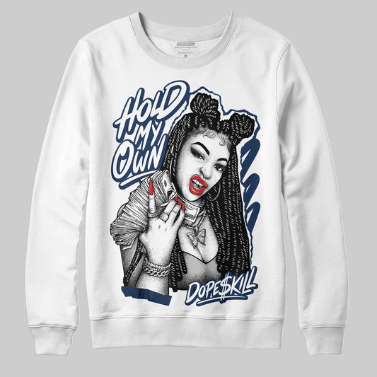 Jordan 4 SB “Summit White/Navy” DopeSkill Sweatshirt New H.M.O Graphic Streetwear - White