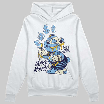 University Blue Sneakers DopeSkill Hoodie Sweatshirt Make Money Graphic Streetwear - White