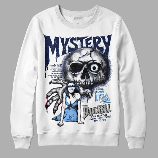 Jordan 5 Midnight Navy DopeSkill Sweatshirt Mystery Ghostly Grasp Graphic Streetwear