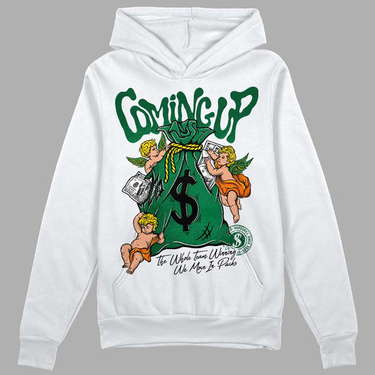 Green Sneakers DopeSkill Hoodie Sweatshirt Money Bag Coming Up Graphic Streetwear - White