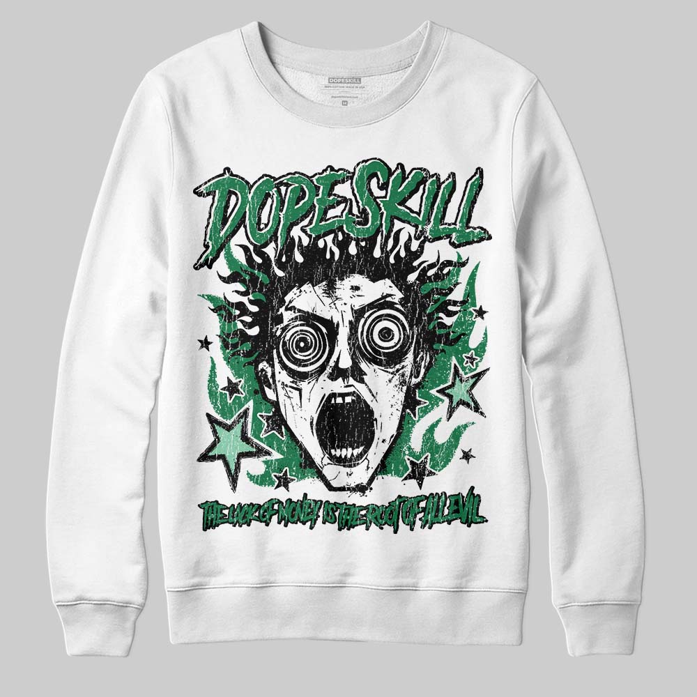 Green Sneakers DopeSkill Sweatshirt Root of Evil Graphic Streetwear - White