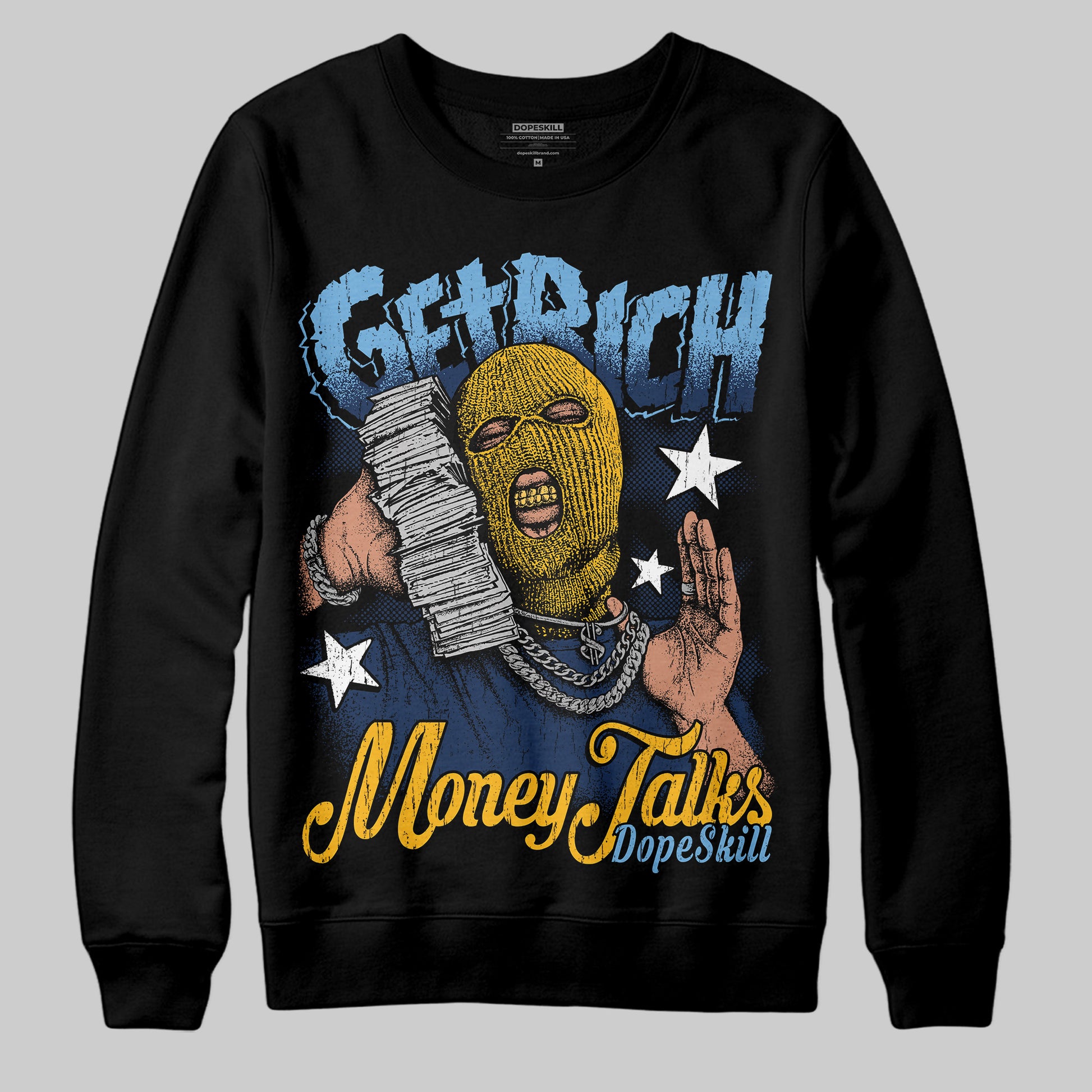 Jordan 4 Retro ‘Dunk From Above’ DopeSkill Sweatshirt Get Rich Graphic Streetwear - Black