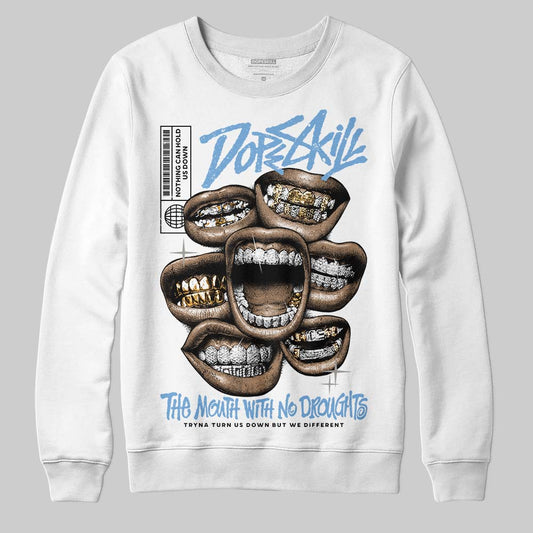 Jordan 12 Retro 'Melo' DopeSkill Sweatshirt The Mouth With No Droughts Graphic Streetwear - WHite