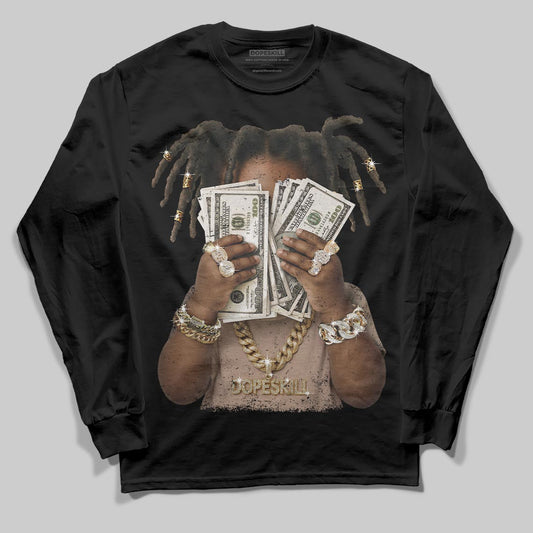 Jordan 4 Retro Cozy Girl DopeSkill Long Sleeve T-Shirt Rich Youth Graphic Streetwear - black