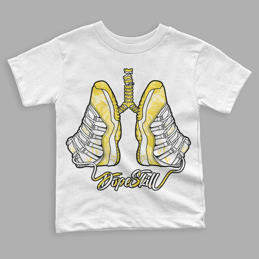Jordan 11 Low 'Yellow Snakeskin' DopeSkill Toddler Kids T-shirt Breathe Graphic Streetwear - White