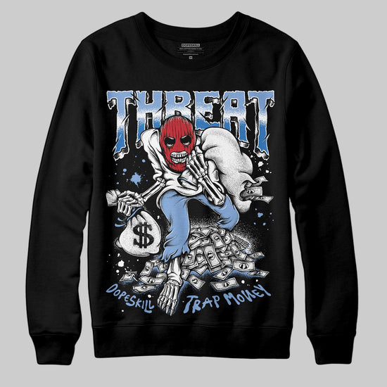 Jordan 4 WMNS 'Forget Me Not' DopeSkill Sweatshirt Threat Graphic Streetwear - Black