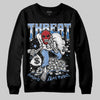 Jordan 4 WMNS 'Forget Me Not' DopeSkill Sweatshirt Threat Graphic Streetwear - Black