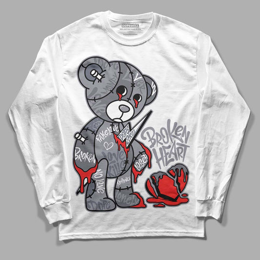 Jordan 14 Retro 'Stealth' DopeSkill Long Sleeve T-Shirt Broken Heart Graphic Streetwear - White