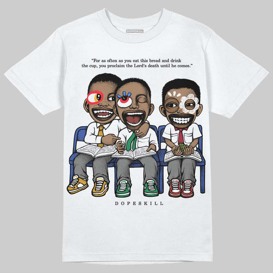 Black and White Sneakers DopeSkill T-Shirt First Sunday Graphic Streetwear - White