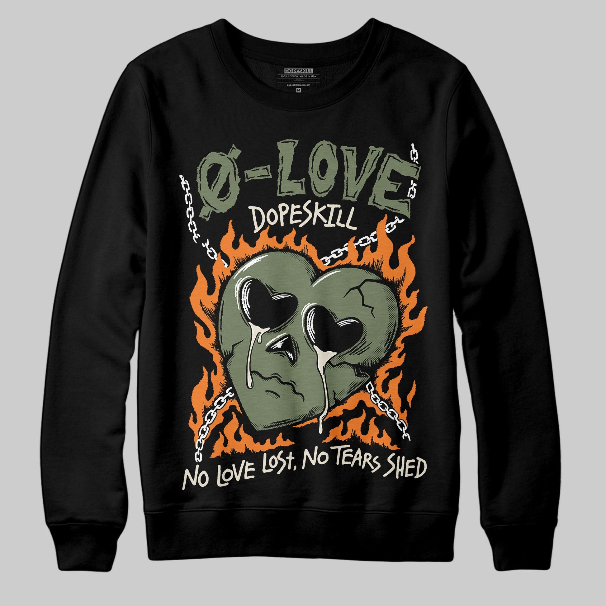Jordan 4 Retro OG SP Undefeated (2025) DopeSkill Sweatshirt Crying Heart Graphic Streetwear - black