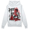 Jordan 12 “Red Taxi” DopeSkill Hoodie Sweatshirt Drip'n Never Tripp'n Graphic Streetwear - White