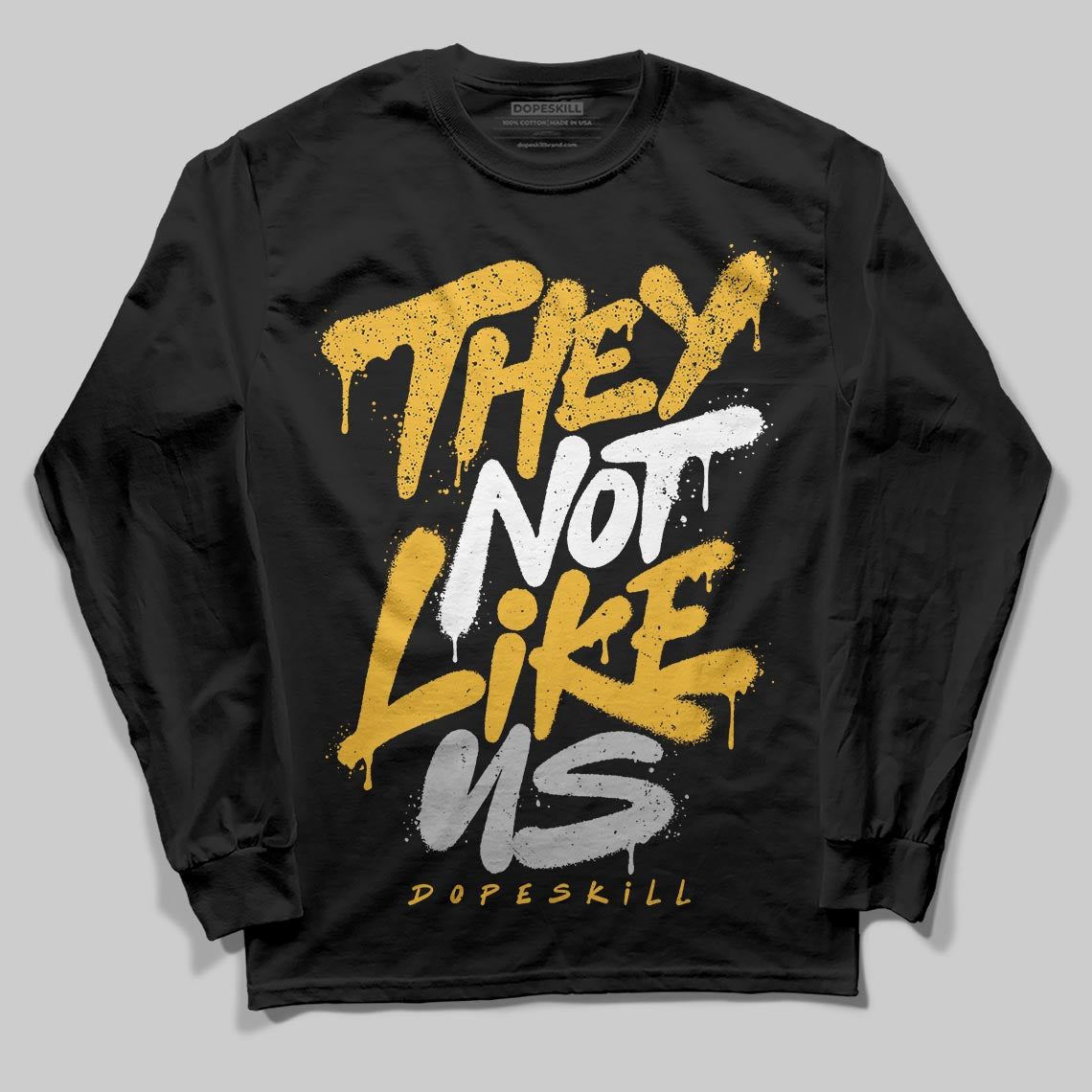 Jordan 5 'Tokyo' DopeSkill Long Sleeve T-Shirt They Not Like Us Graphic Streetwear - Black