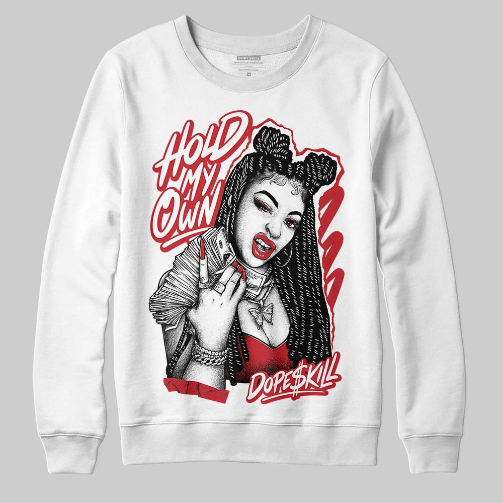 Jordan 5 Retro Fire Red Black Tongue (2025) DopeSkill Sweatshirt New H.M.O Graphic Streetwear - White