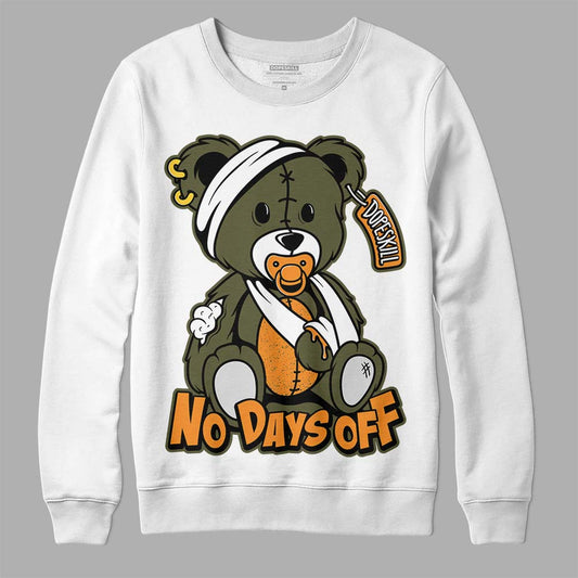 Jordan 5 “Olive” DopeSkill Sweatshirt Hurt Bear Graphic Streetwear - White