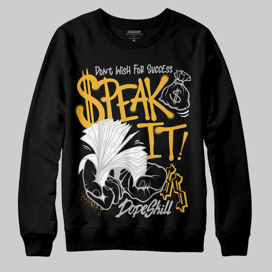 Jordan 5 'Tokyo' DopeSkill Sweatshirt Speak It Graphic Streetwear - Black