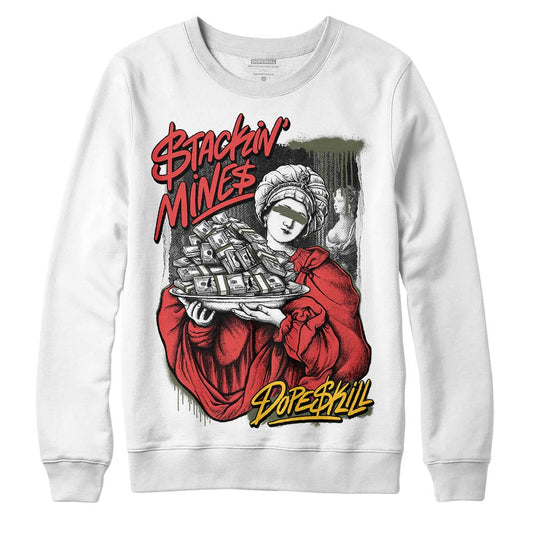Dunk Mystic Red Cargo Khaki DopeSkill Sweatshirt Stackin Mines Graphic Streetwear - White