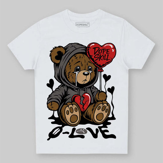 Jordan 4 Retro Cave Stone DopeSkill Toddler Kids T-shirt Broken Bear Graphic Streetwear - White