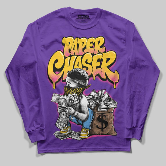 PURPLE Sneakers DopeSkill Long Sleeve T-Shirt Paper Chaser Boy Graphic Streetwear - Purple