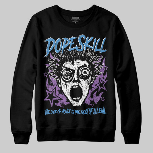 PURPLE Sneakers DopeSkill Sweatshirt Root of Evil Graphic Streetwear - Black