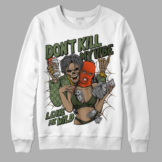 Olive Sneakers DopeSkill Sweatshirt Don't Kill My Vibe Graphic Streetwear - White