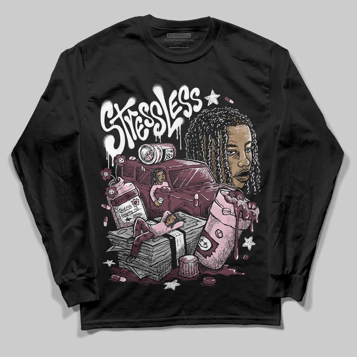 Asics Gel-Cumulus 16 "Port Royal" DopeSkill Long Sleeve T-Shirt Stressless Graphic Streetwear - Black