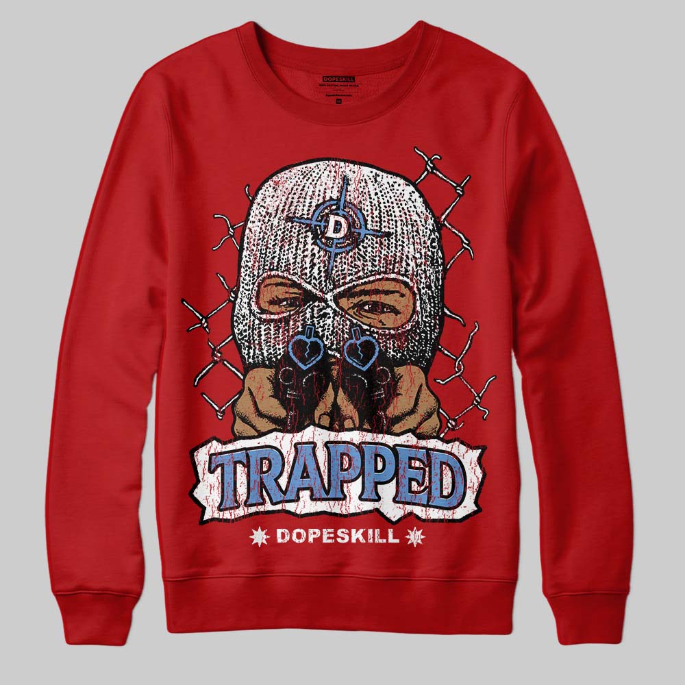 Jordan 11 Retro Cherry DopeSkill Sweatshirt New Trapped Graphic Streetwear - red