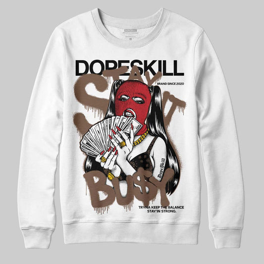 Jordan 9 'Olive' DopeSkill Sweatshirt Stay It Busy Graphic Streetwear - White