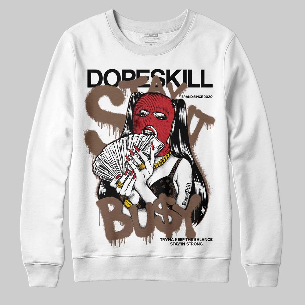 Jordan 9 'Olive' DopeSkill Sweatshirt Stay It Busy Graphic Streetwear - White