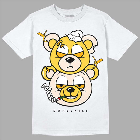 Jordan 4 "Sail" DopeSkill T-Shirt New Double Bear Graphic Streetwear - White 