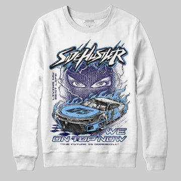 Jordan 6 University Blue DopeSkill Sweatshirt New Side Hustler Graphic Streetwear - White