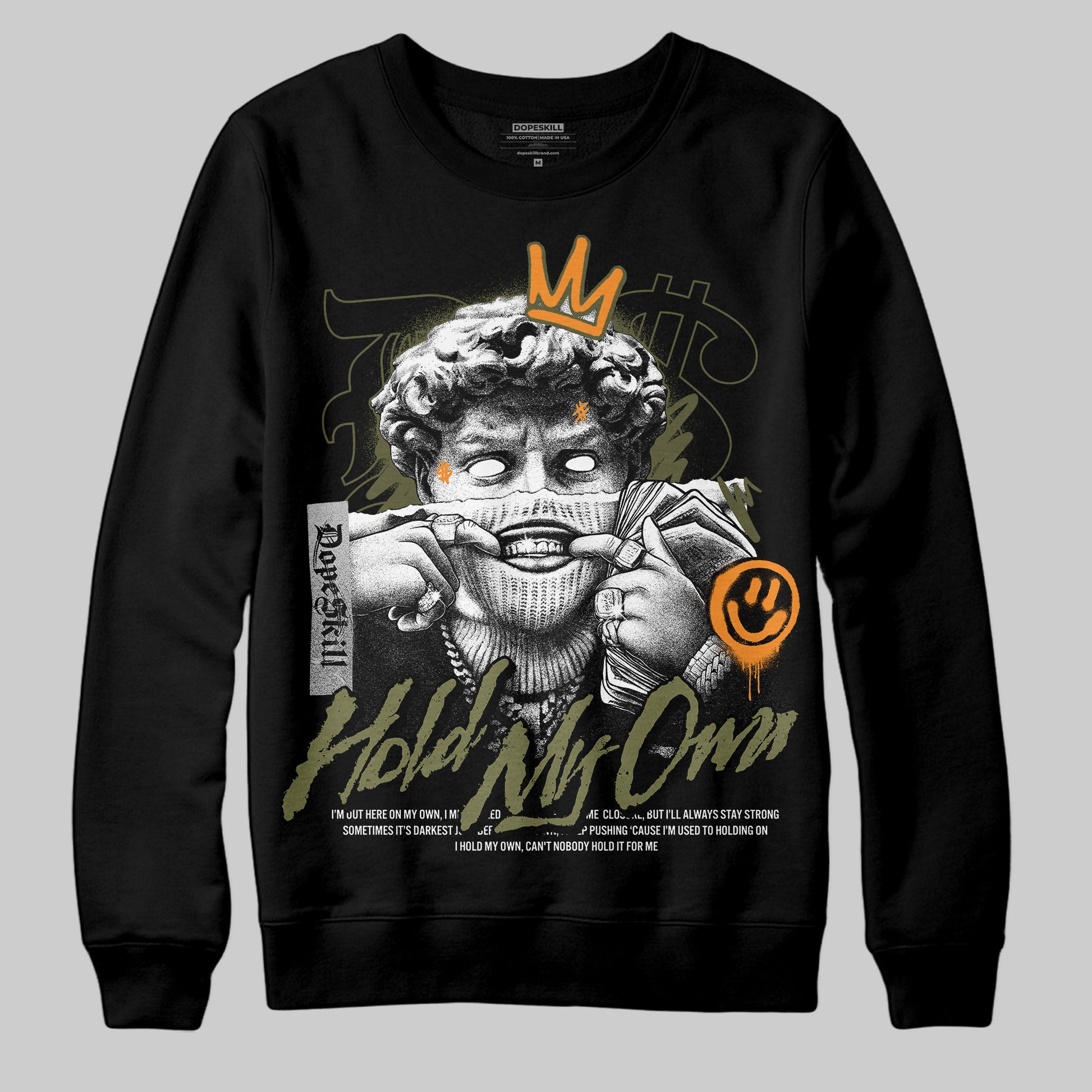 Olive Sneakers DopeSkill Sweatshirt In My Way Graphic Streetwear - Black